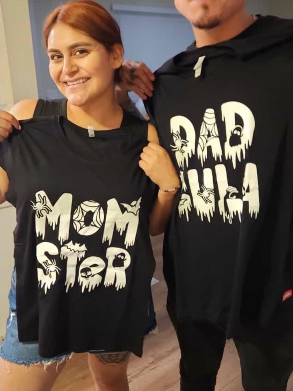 Ladies glow in the dark Black "Monster" Graphic Tee - Picture 3 of 3